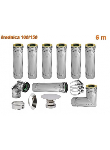 KOMIN izolowany 100/150 6 m piece kondensacyjne